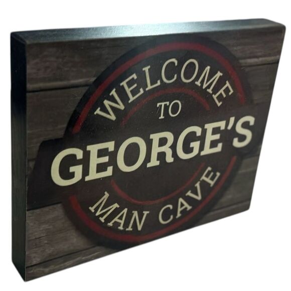 2 8x10 George's Man Cave Signs NEW - Picture 10 of 11